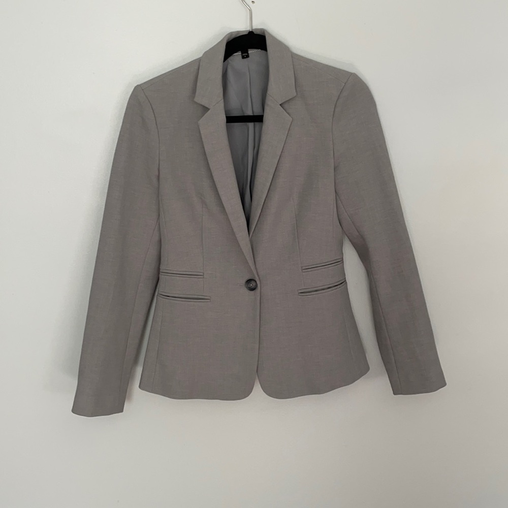 Gray Single Button Express Blazer - image 1